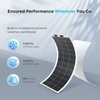 Hinergy 100 Watt 12 Volt Flexible Photovoltaic Monocrystalline Etfe Solar Panels for Rv Boats Marien Installation