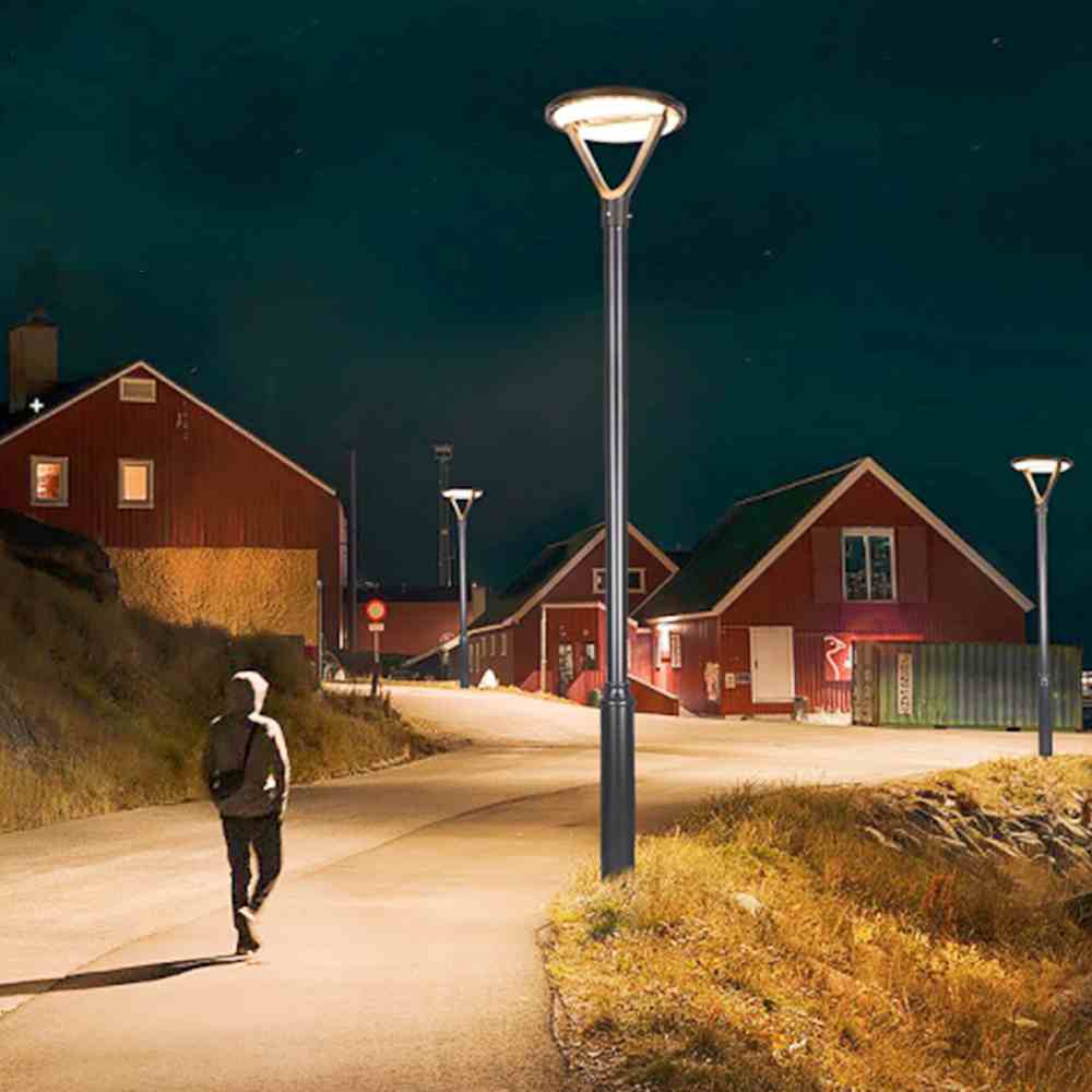 Round Post Solar Lights | Outdoor Solar Lamp Posts for Driveways