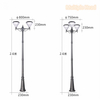 Post Outdoor Solar Powered Lights | LED Pole Lamp for Yard Lighting