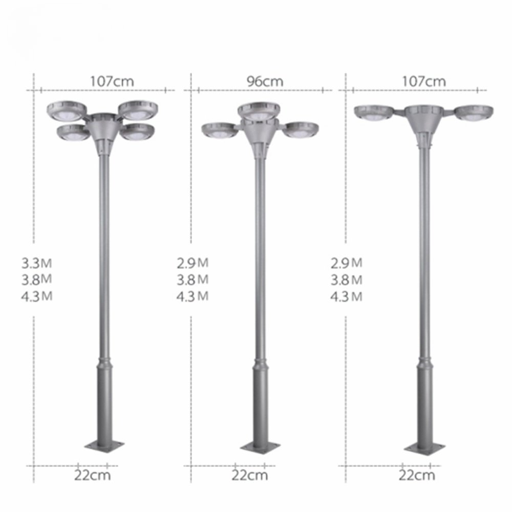 Solar Post Lights Outdoor with Multi Lamp Head for A Pole