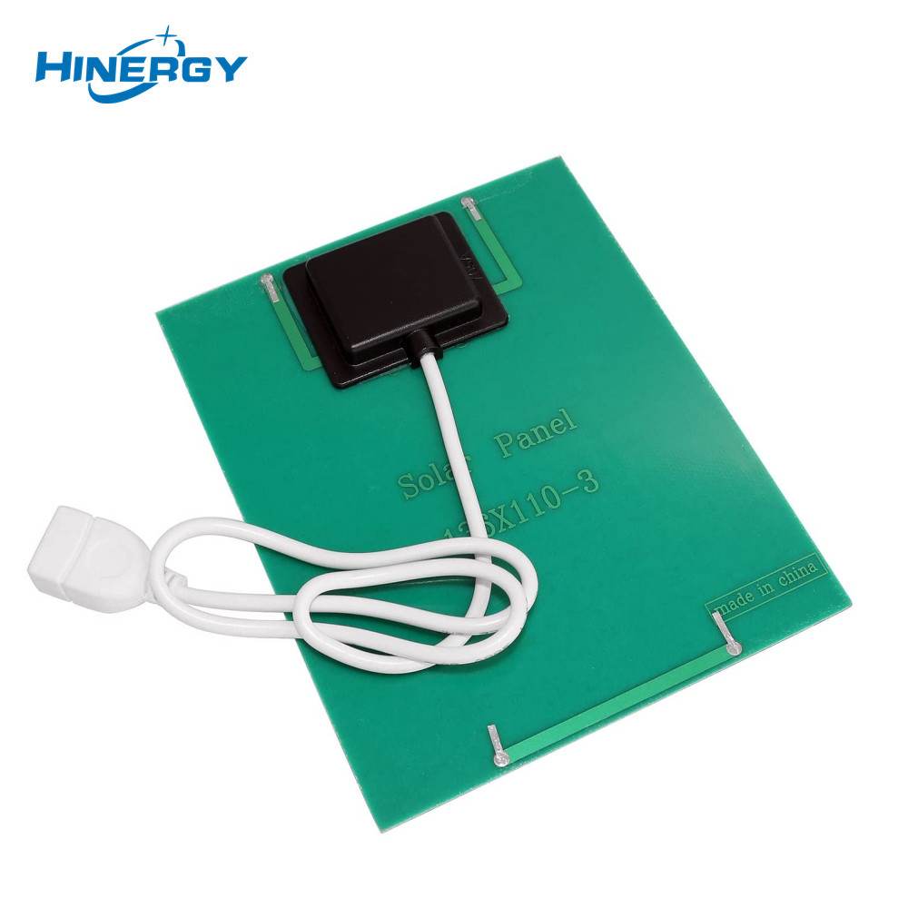 Hinergy Mini Solar Panel with Micro USB Output Connection Port Phone Charger