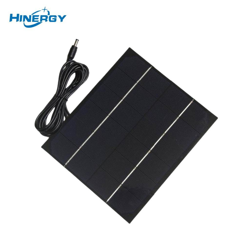 Hinergy Mini Small Solar Panel Module with DC Outlet Plug DIY Cell Phones Charger