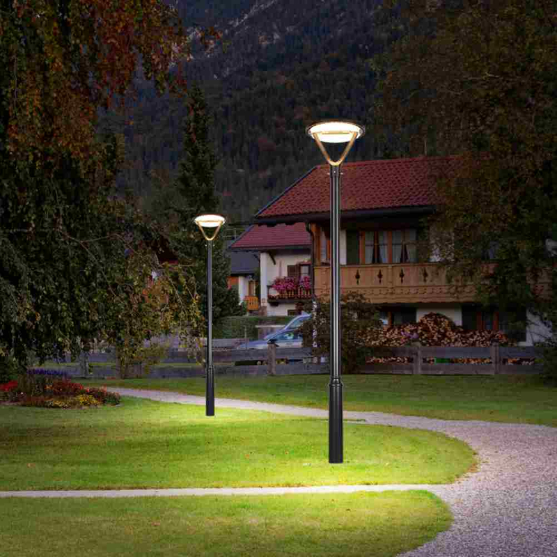 Round Post Solar Lights | Outdoor Solar Lamp Posts for Driveways