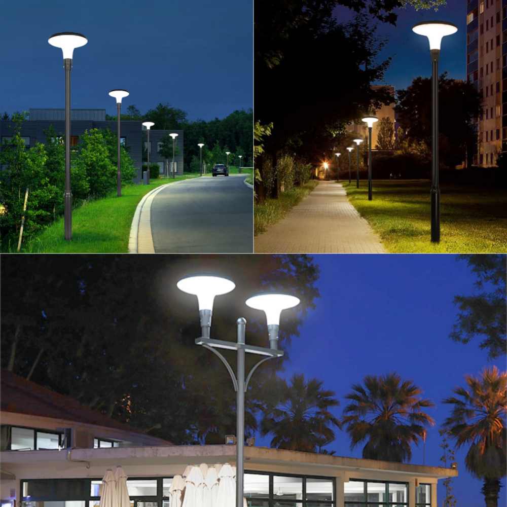 Solar Powered Led Pole Lights Outdoor | Lamp Post for Outside Yard