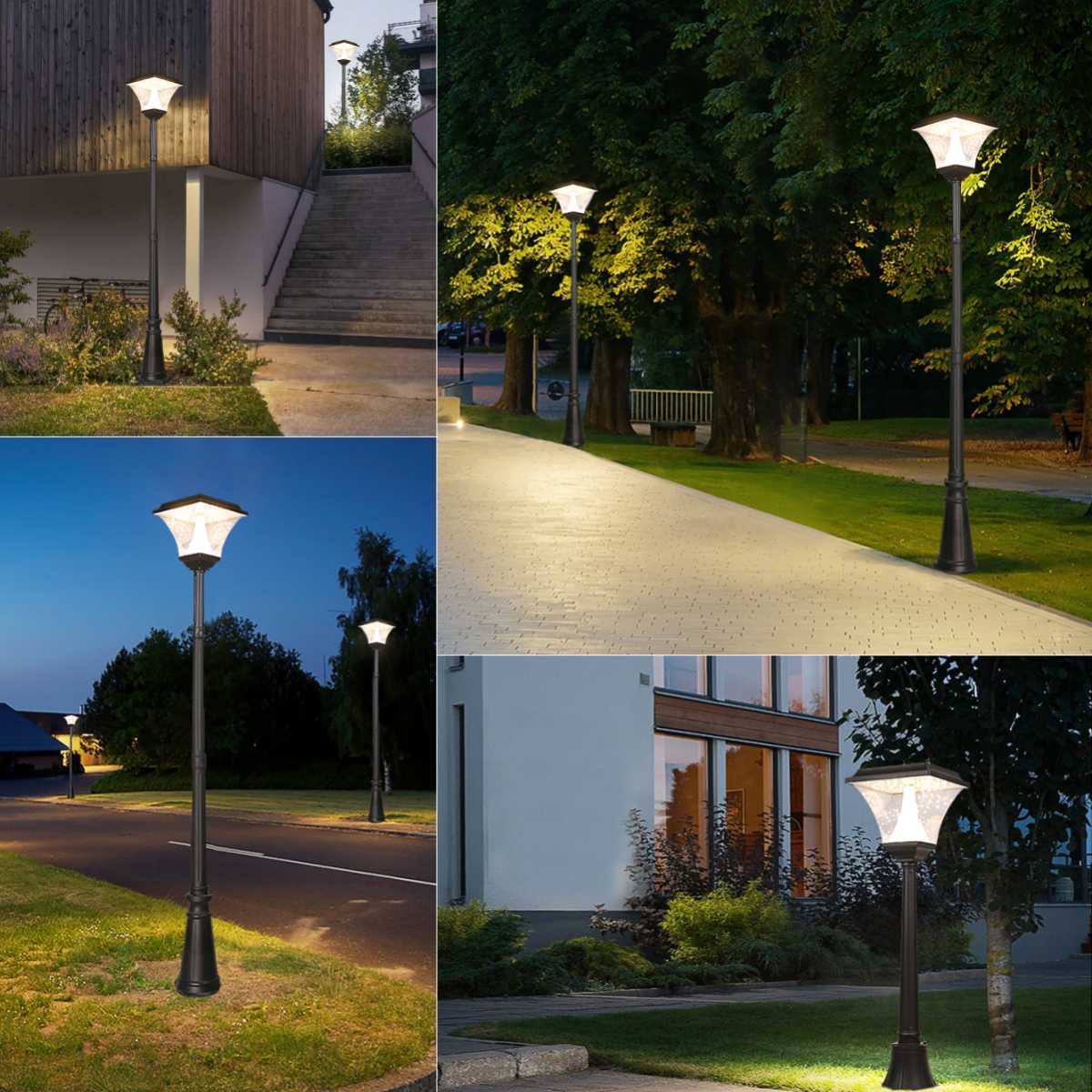 lamp post with solar light_project