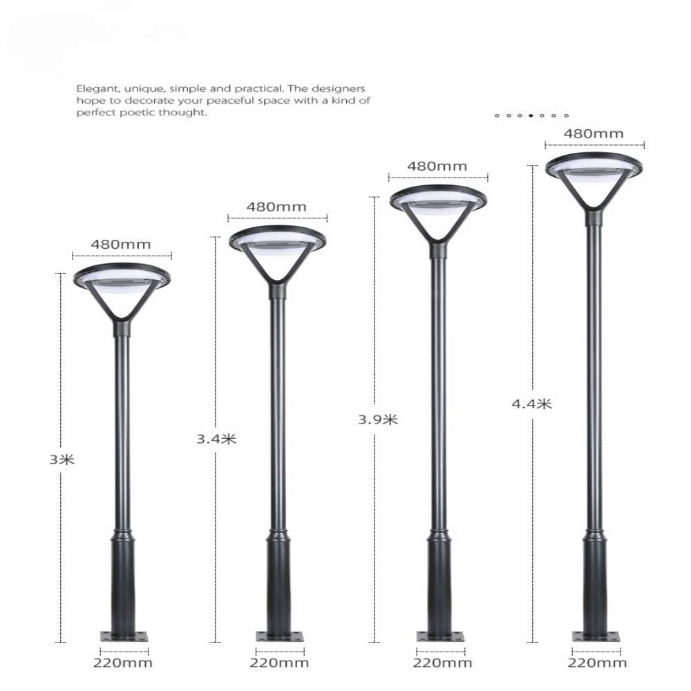Round Post Solar Lights | Outdoor Solar Lamp Posts for Driveways