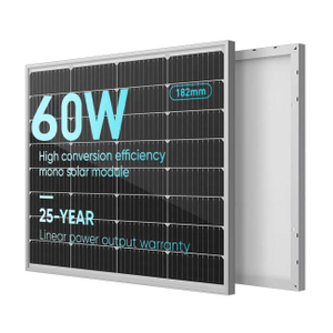 60 Watt 12 Volt Monocrystalline 12V 60W Solar Panel Price