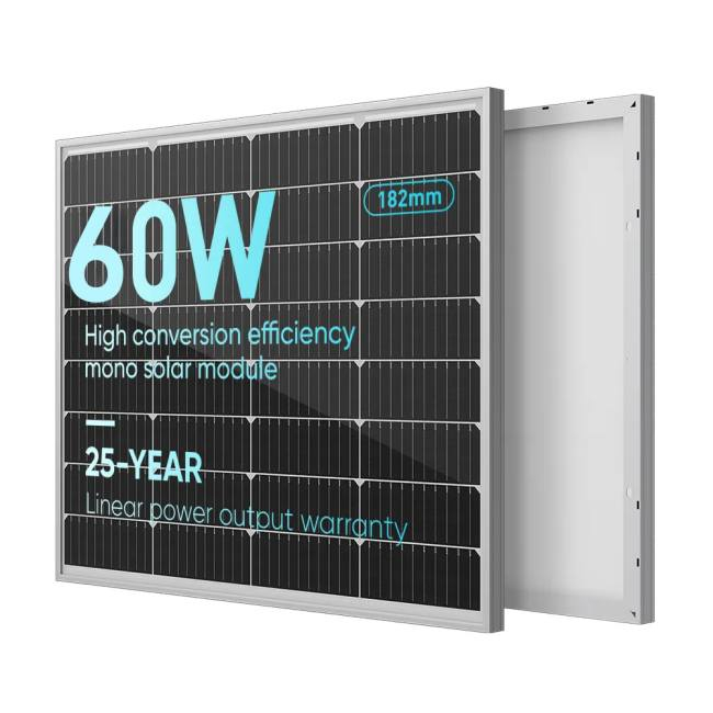 60 Watt 12 Volt Monocrystalline 12V 60W Solar Panel Price