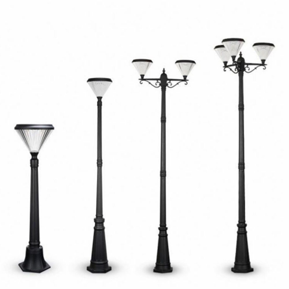 Post Outdoor Solar Powered Lights | LED Pole Lamp for Yard Lighting