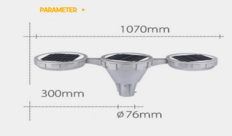 solar post lights outdoor_Twin lamp head