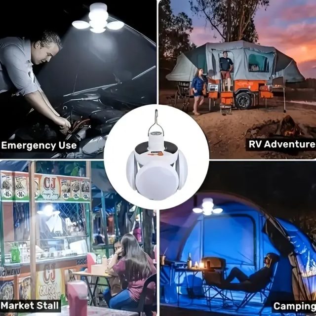 Portable Solar Powered Hanging Lantern | Rechargeable Collapsible Light for Home