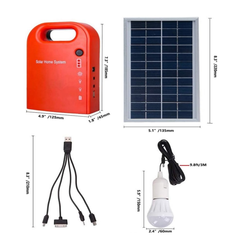  Solar Home Lighting Kit | Portable Power System for Villages