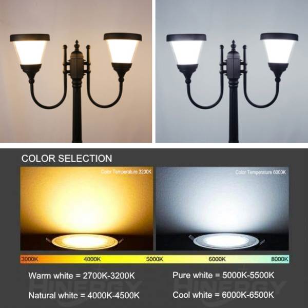 Commercial Solar Powered Led Lamp Post Lights for Garden Yard Portch Lighting Solution