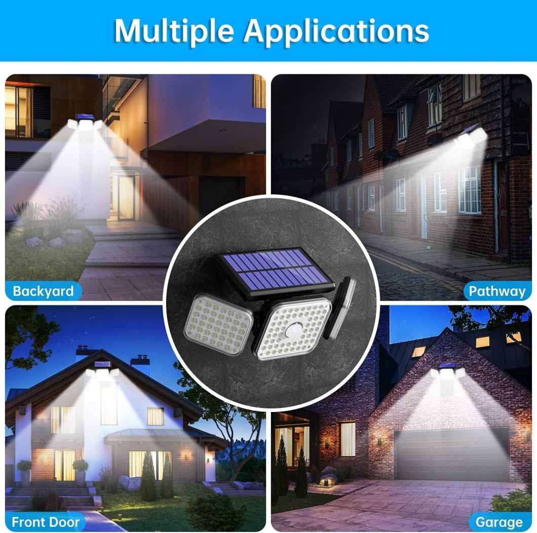 3 head solar wall lamp_Application