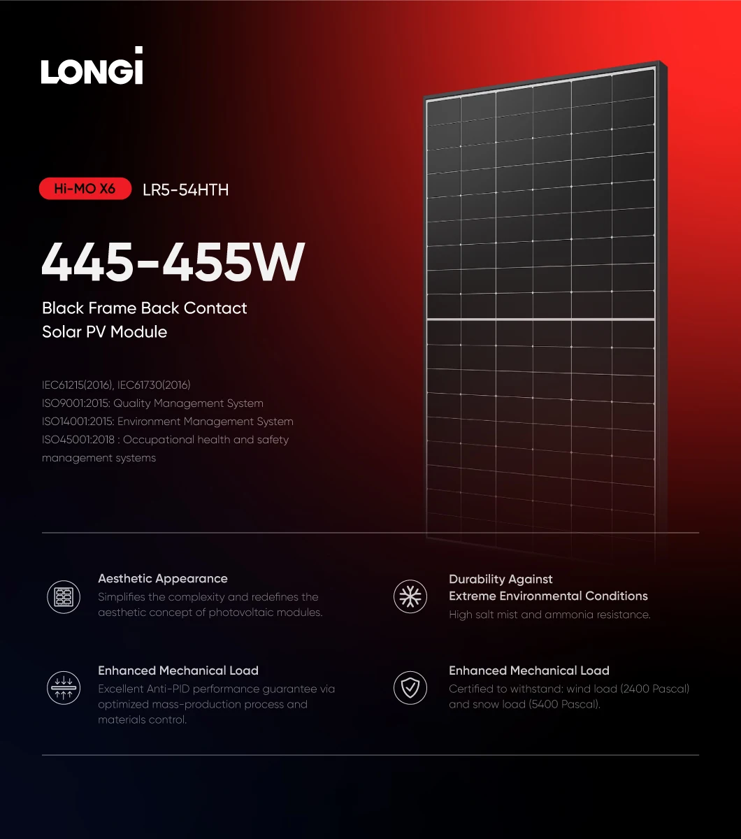 longi black solar panels