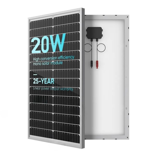 12V 18V 24V 20w Mono Crystalline PV Solar Panel for Sale