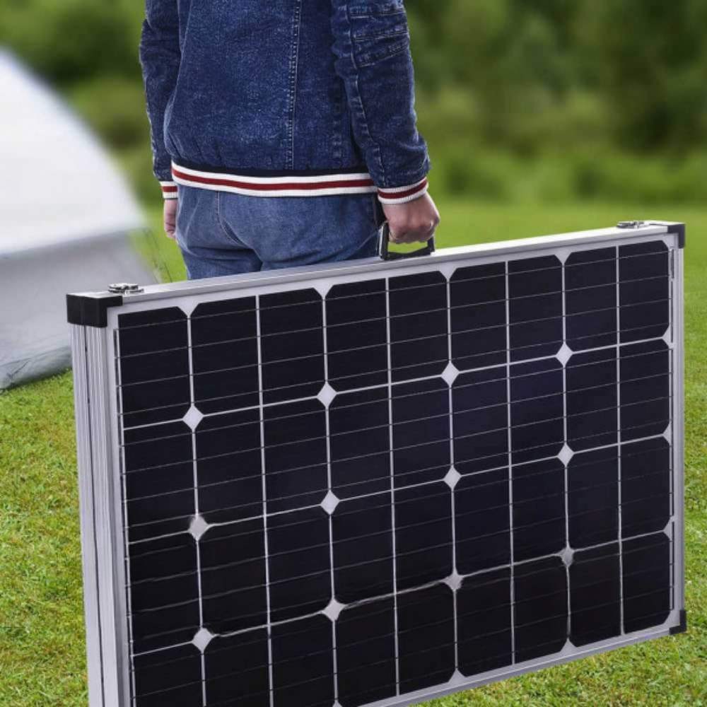 Portable 200 Watt 12 Volt Monocrystalline Foldable 200W Solar Panel Suitcase for Camping