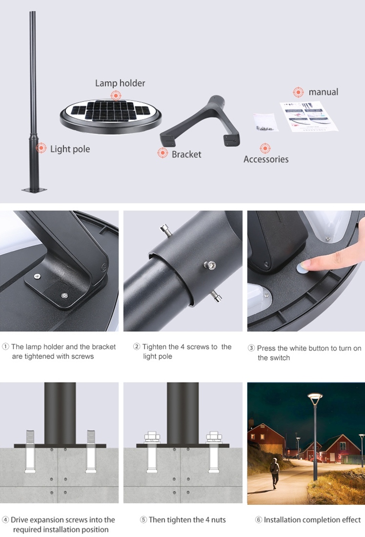 solar lamp post_Installation