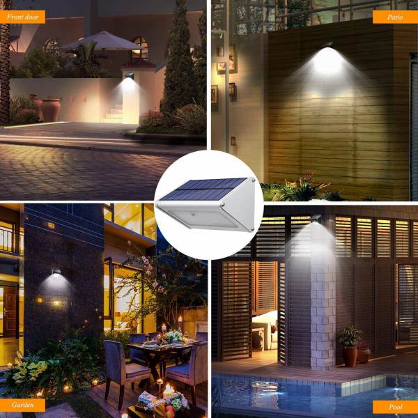 Solar Induction Lamp Outdoor Ip65 Wall Mount Led Light for Garden Fence