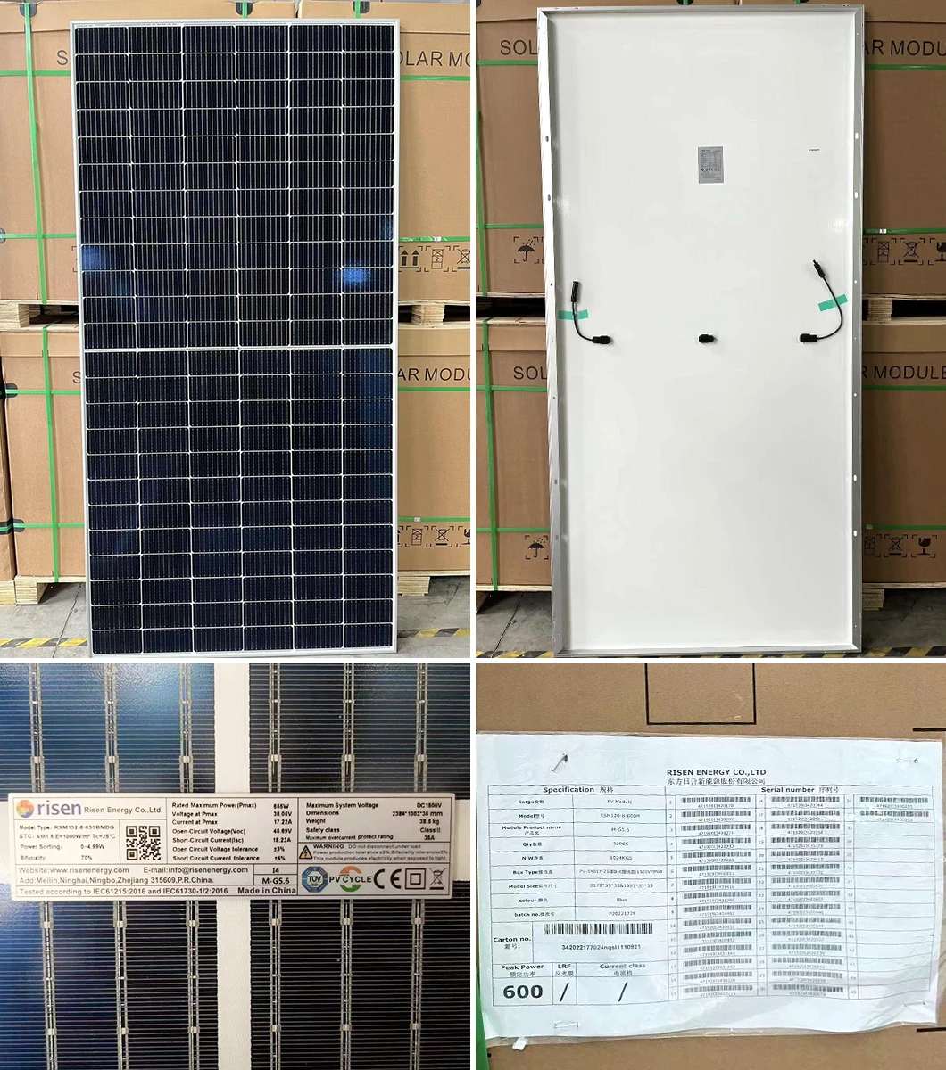 Risen Energy Monocrystalline Bifacial 700 watt PV Solar Panel price