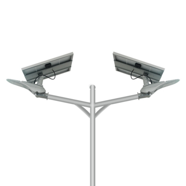 Solar Powered Led Streetlight Double Arm Pole | Sensor Street Light 