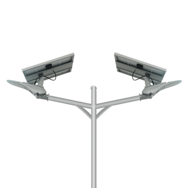 Solar Powered Led Streetlight Double Arm Pole | Sensor Street Light 