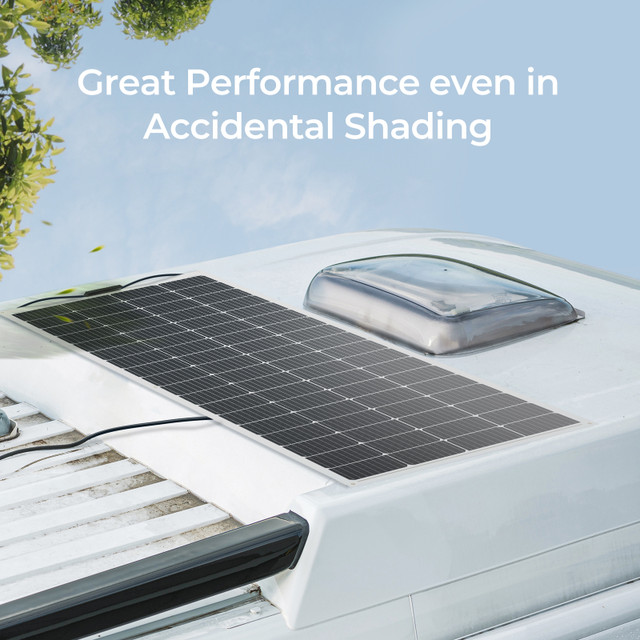 200 Watt 12 Volt Bendable Semi Flexible Monocrystalline Solar Panels Kit for Car Roof Yachts Marine Use