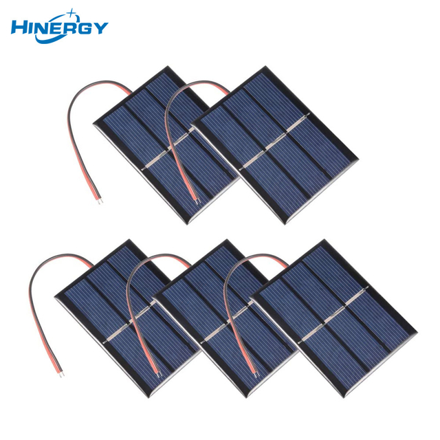 Hinergy DIY Wiring Up Solar Cell 1V 1.5V 2V 3V 4V 5V 6V 12V 18V DC Connection Wired Mini Solar Panel 