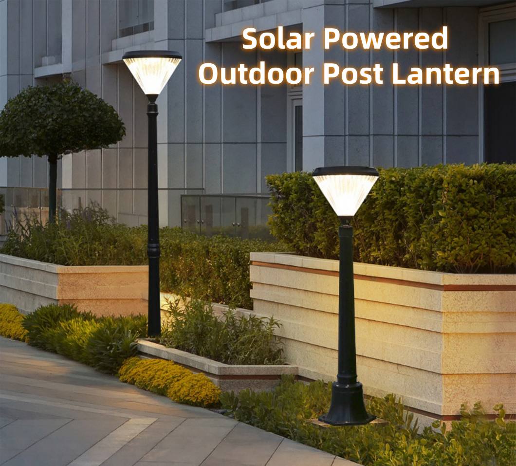 solar powered outdoor post lantern_header