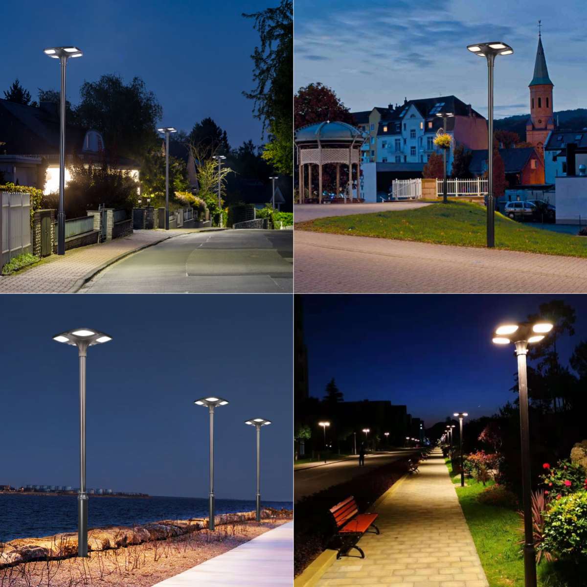 square post solar lights_Application