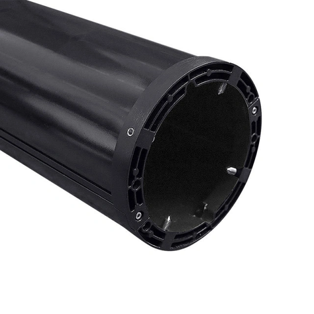 360 degree cylindrical PV module structure showing solar cell layers and tubular design