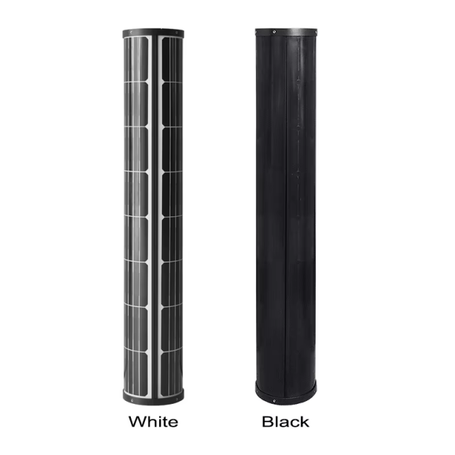 Cylindrical solar panel integrated with solar street light pole for smart city applications