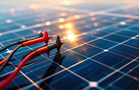 Electrical performance testing for mini solar panels