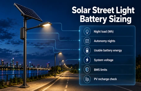 How to Size a Solar Street Light Battery for Nighttime Operation