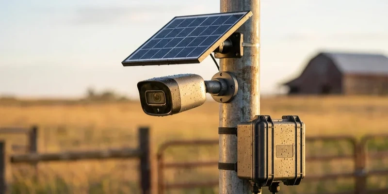 Mini solar panel for CCTV cameras, security cameras and outdoor surveillance systems