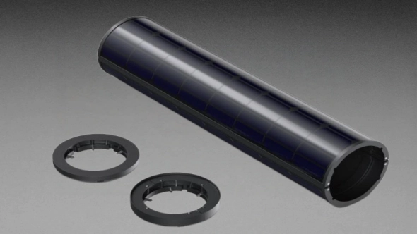 Borosilicate glass encapsulation and sealing process for durable cylindrical solar panels